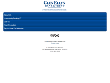 Tablet Screenshot of glenellynbank.com